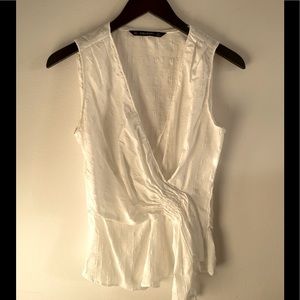 Zara Basic white sleeveless blouse | S